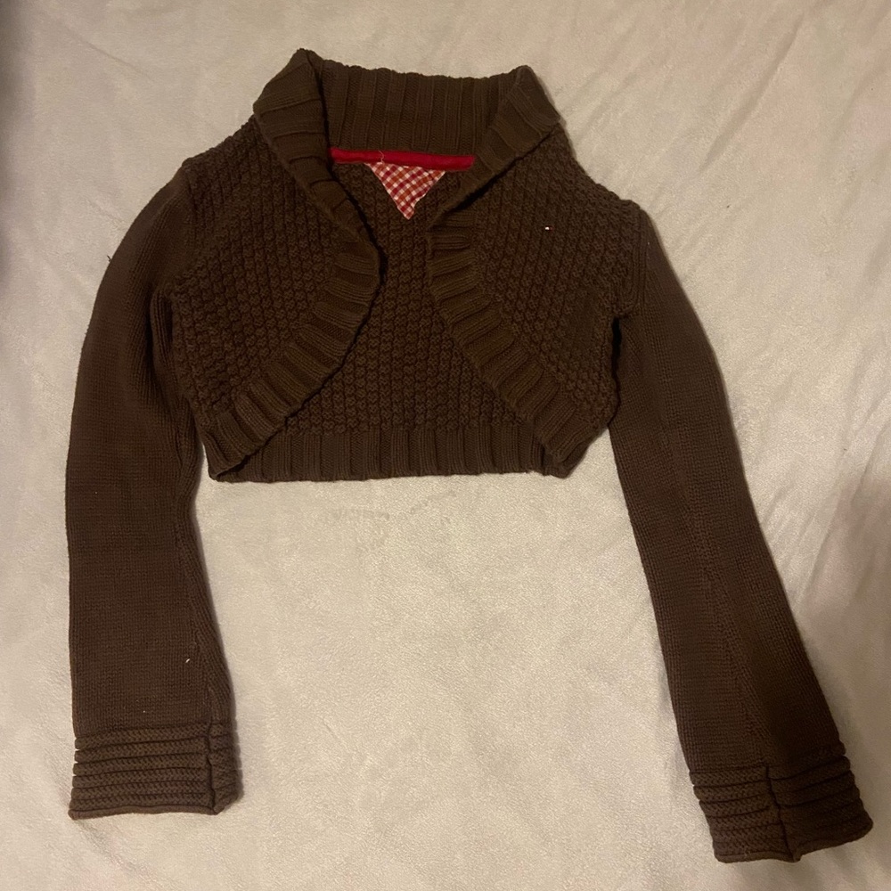 Brown Tommy Hilfiger Knit Shrug